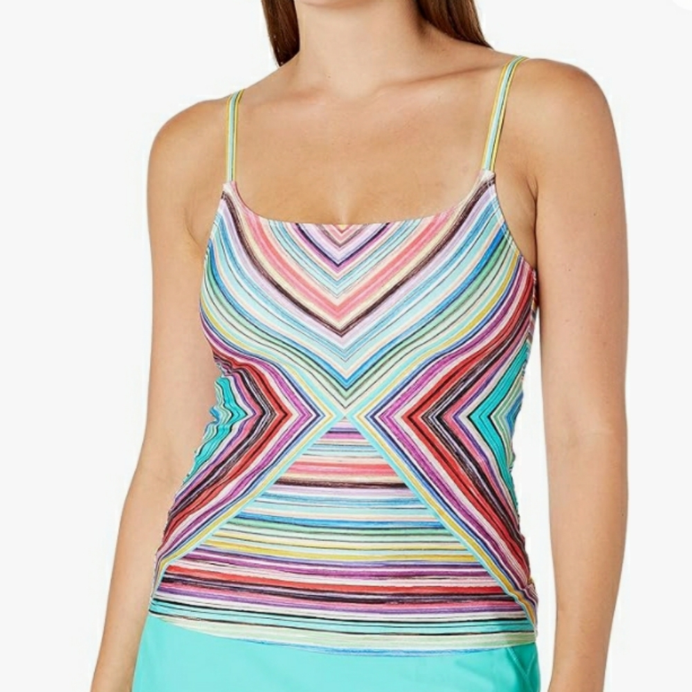 LA BLANCA Tankini Swimsuit Top Size 6 NWT